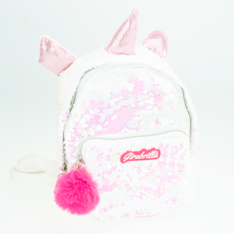 Rucsac fetita Girabrilla ,   model Unicorn cu paiete reversibile, bretele reglabile si buzunar frontal - imagine 7